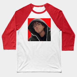 Man with hoodie Illustration Baseball T-Shirt